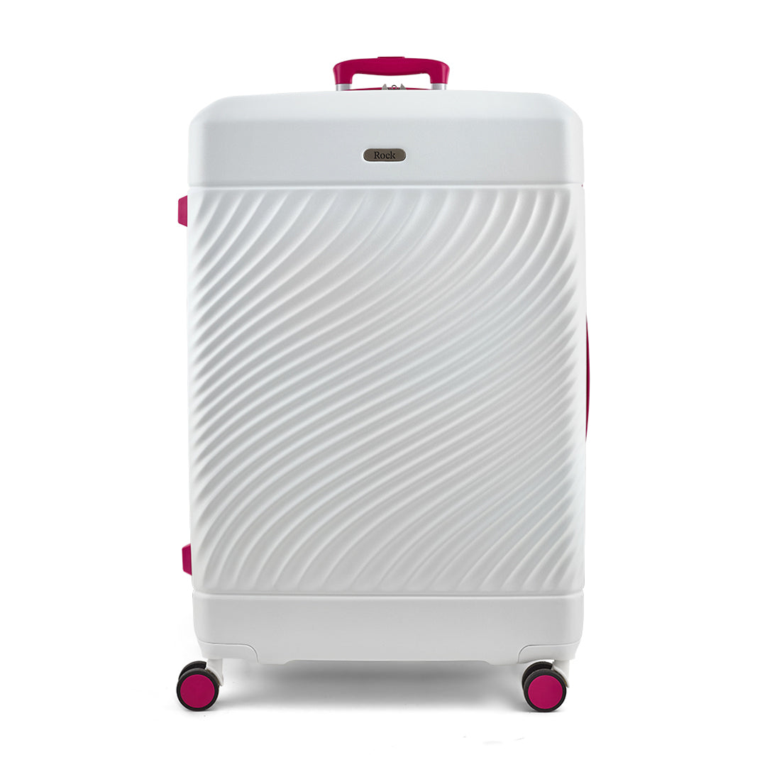 Official Love Island White & Pink Large Suitcase - Personalised