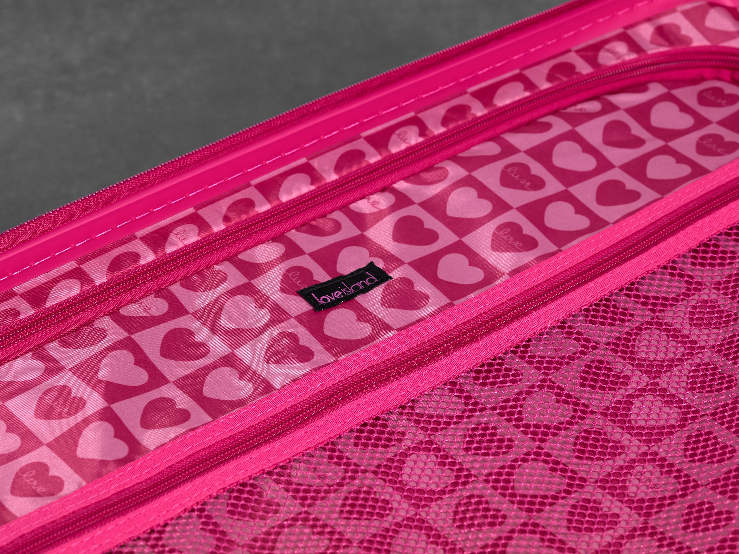 Official Love Island White & Pink Large Suitcase - Personalised