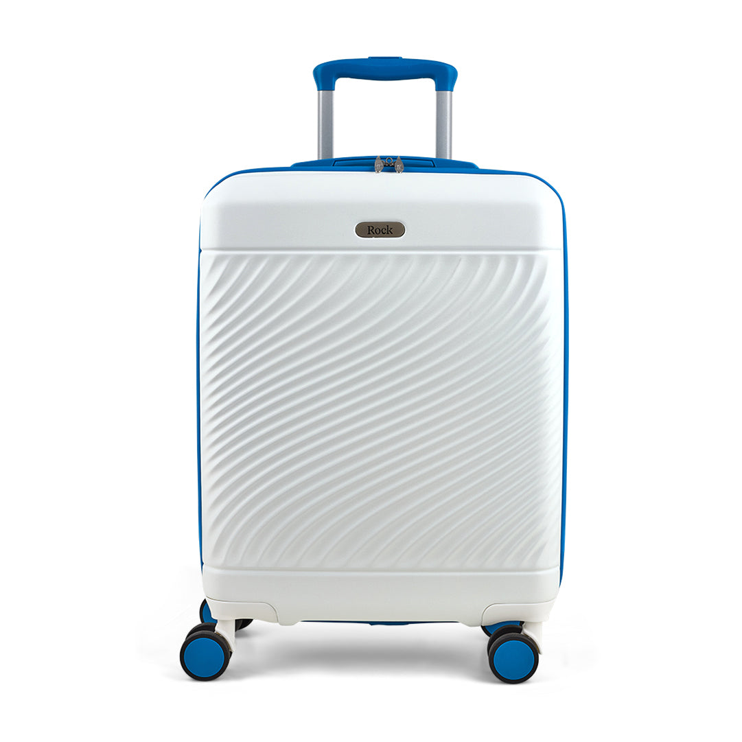 Brand New Official Love Island White & Blue Cabin Suitcase - Personalised