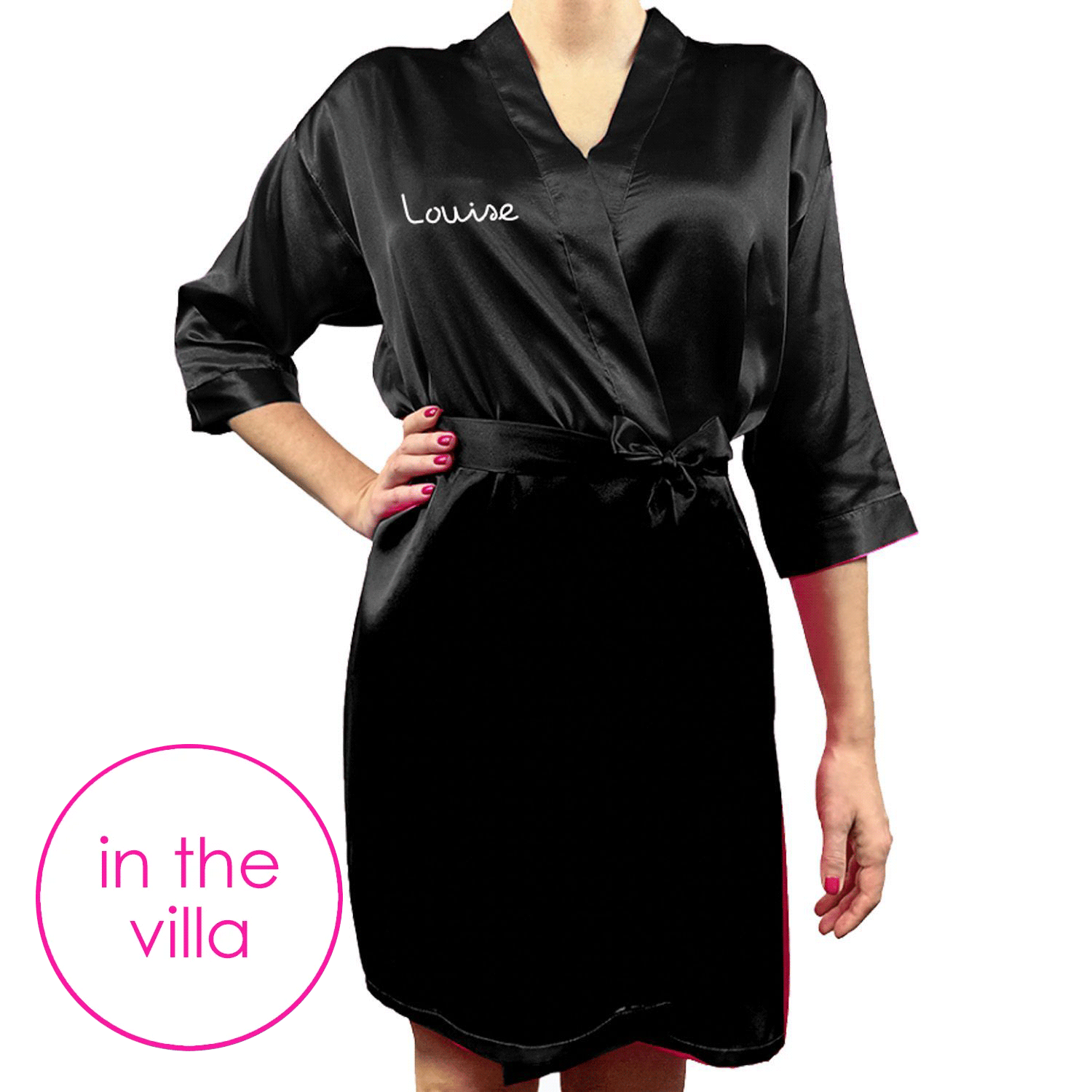 Love Island Robe Black - Personalised
