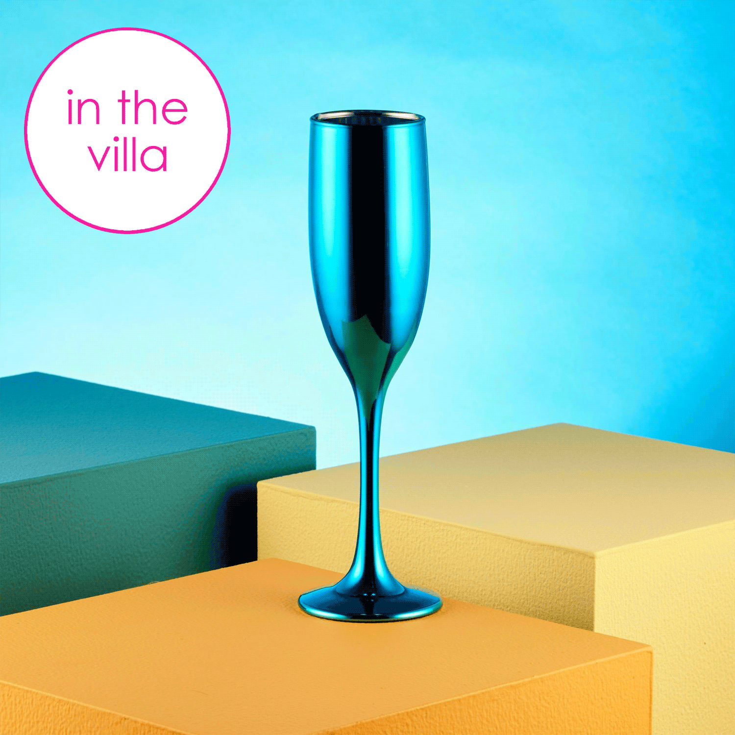 Love Island Blue Champagne Flute - Set of 2