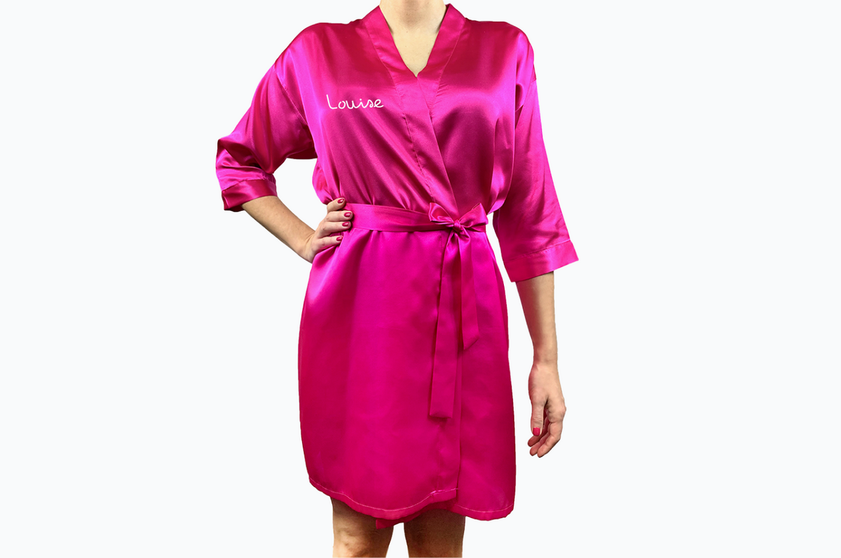 Silk shower robe on sale