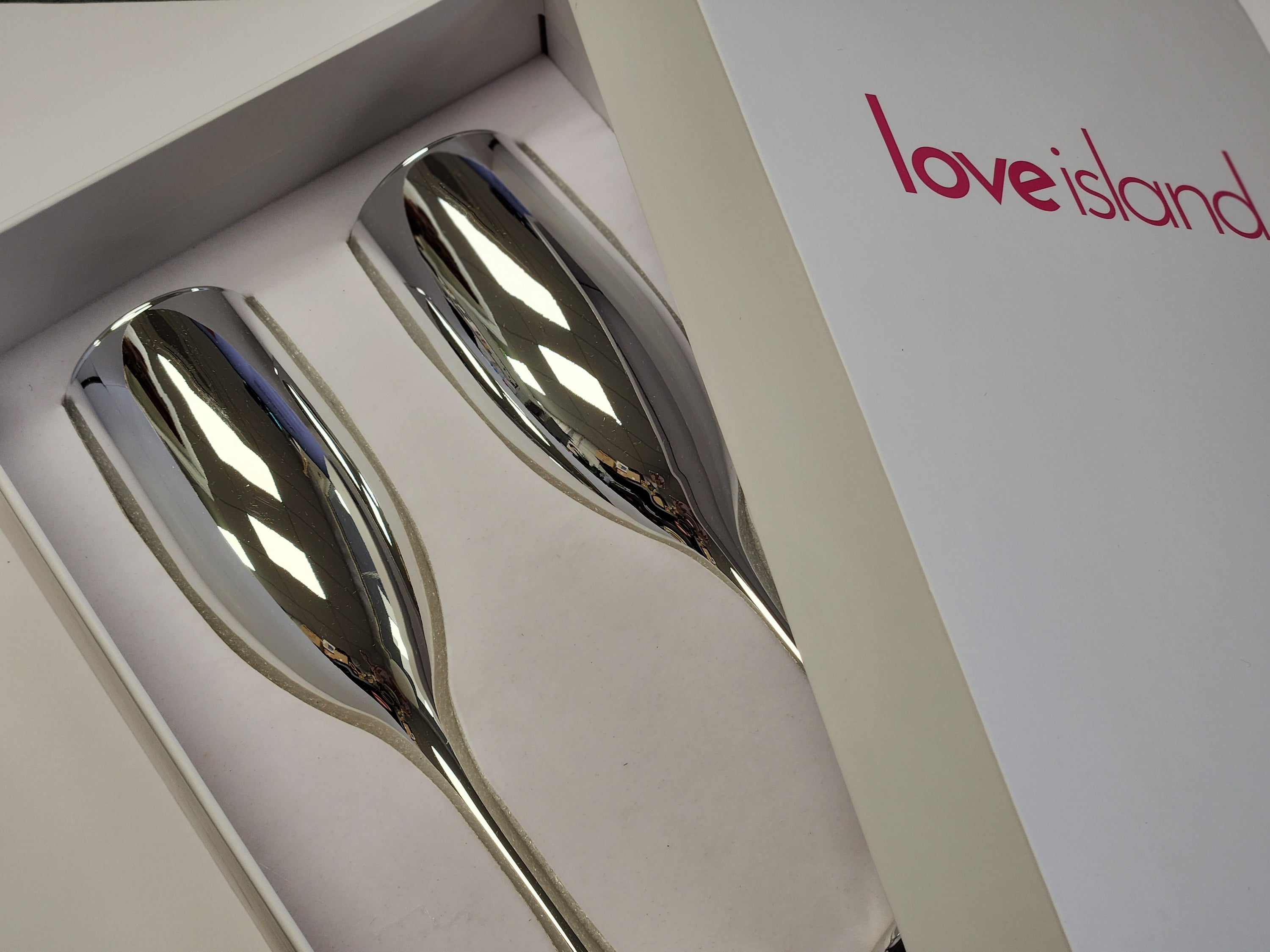 Love Island Silver Champagne Flute - Set of 2