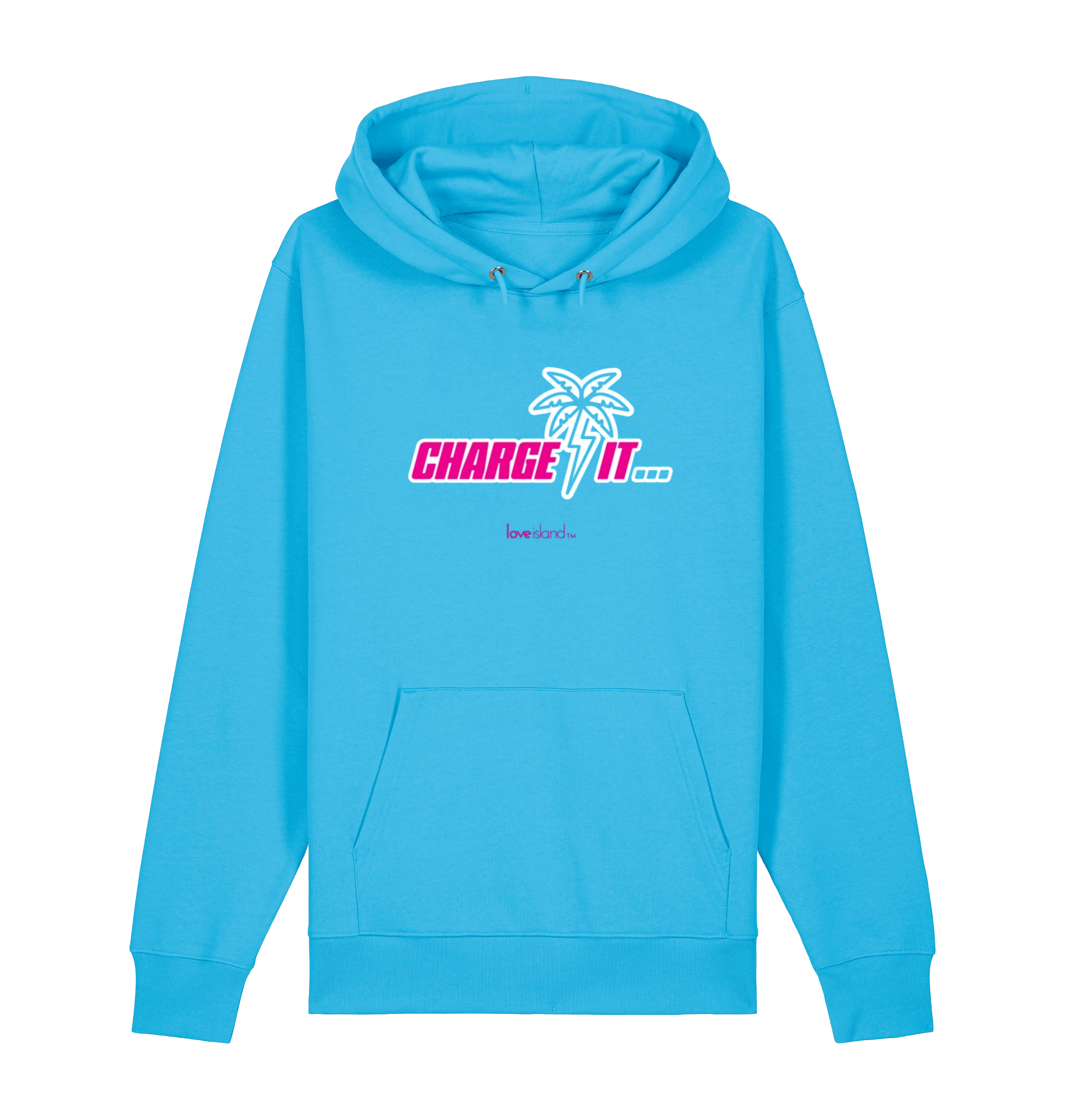 Aqua Blue Printed Sweater Front