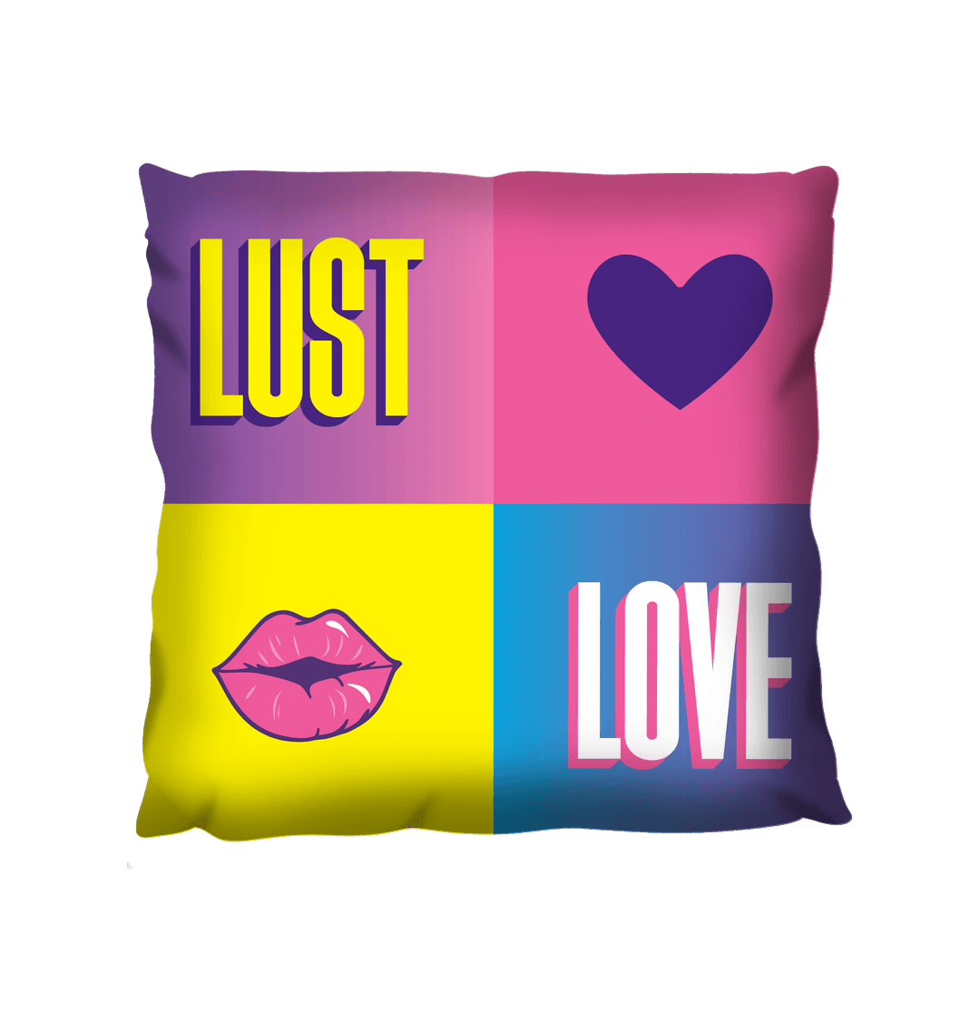 White Love Island Poster cushion