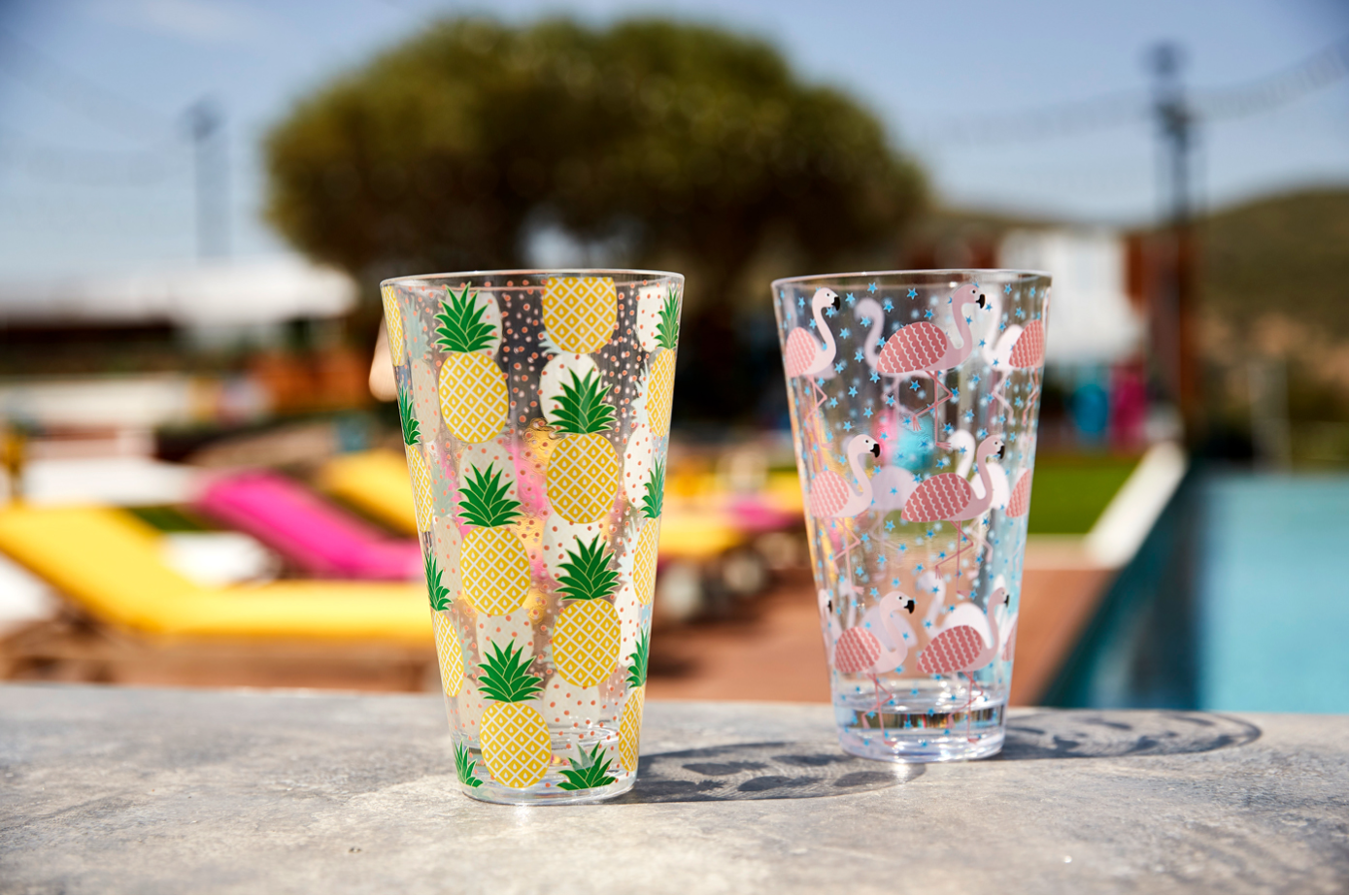 Official Love Island Pineapple Picnic Glasses - Set of 2