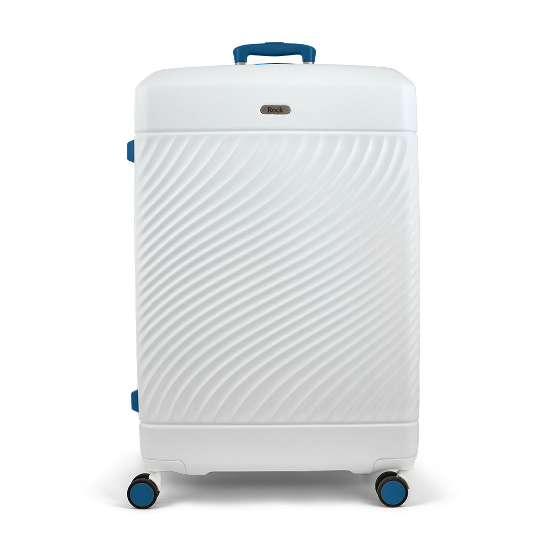 Brand New Official Love Island White & Blue Large Suitcase - Personalised