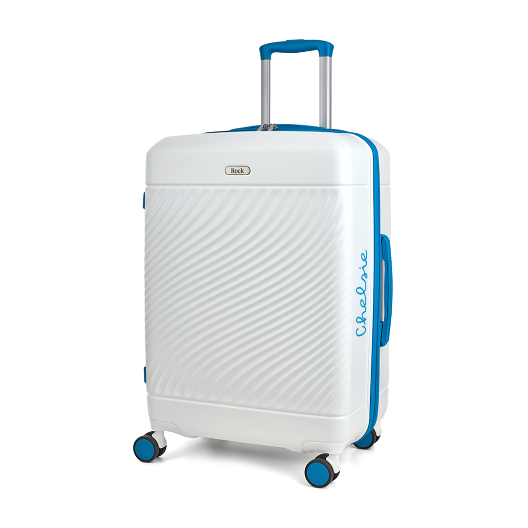 Brand New Official Love Island White & Blue Medium Suitcase - Personalised