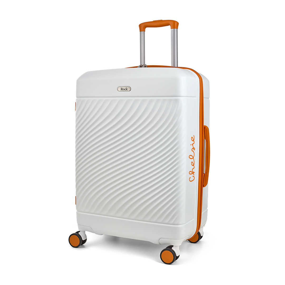 Official Love Island White & Orange Medium Suitcase - Personalised