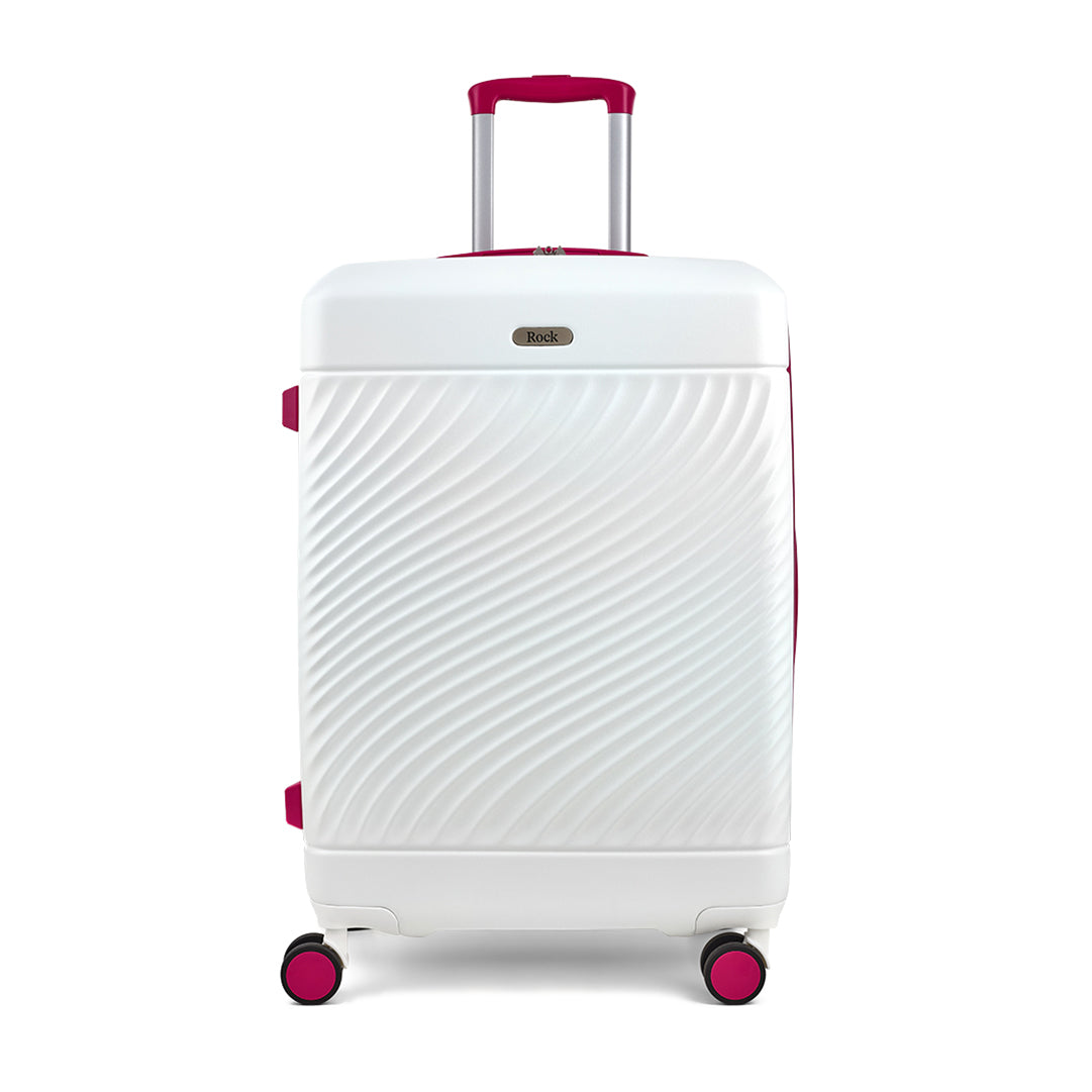 Official Love Island White & Pink Medium Suitcase - Personalised