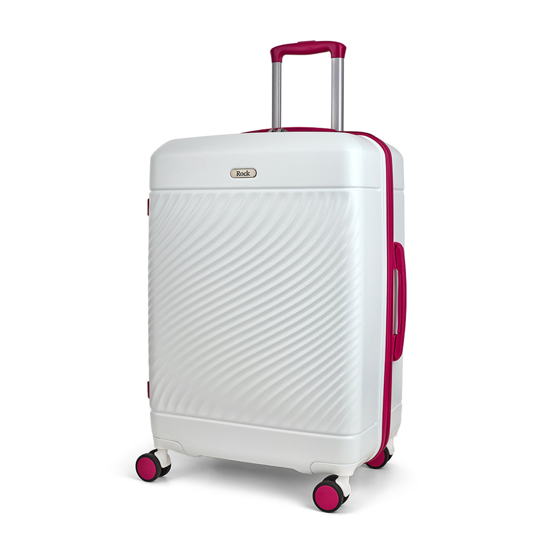 Official Love Island White & Pink Medium Suitcase - Personalised