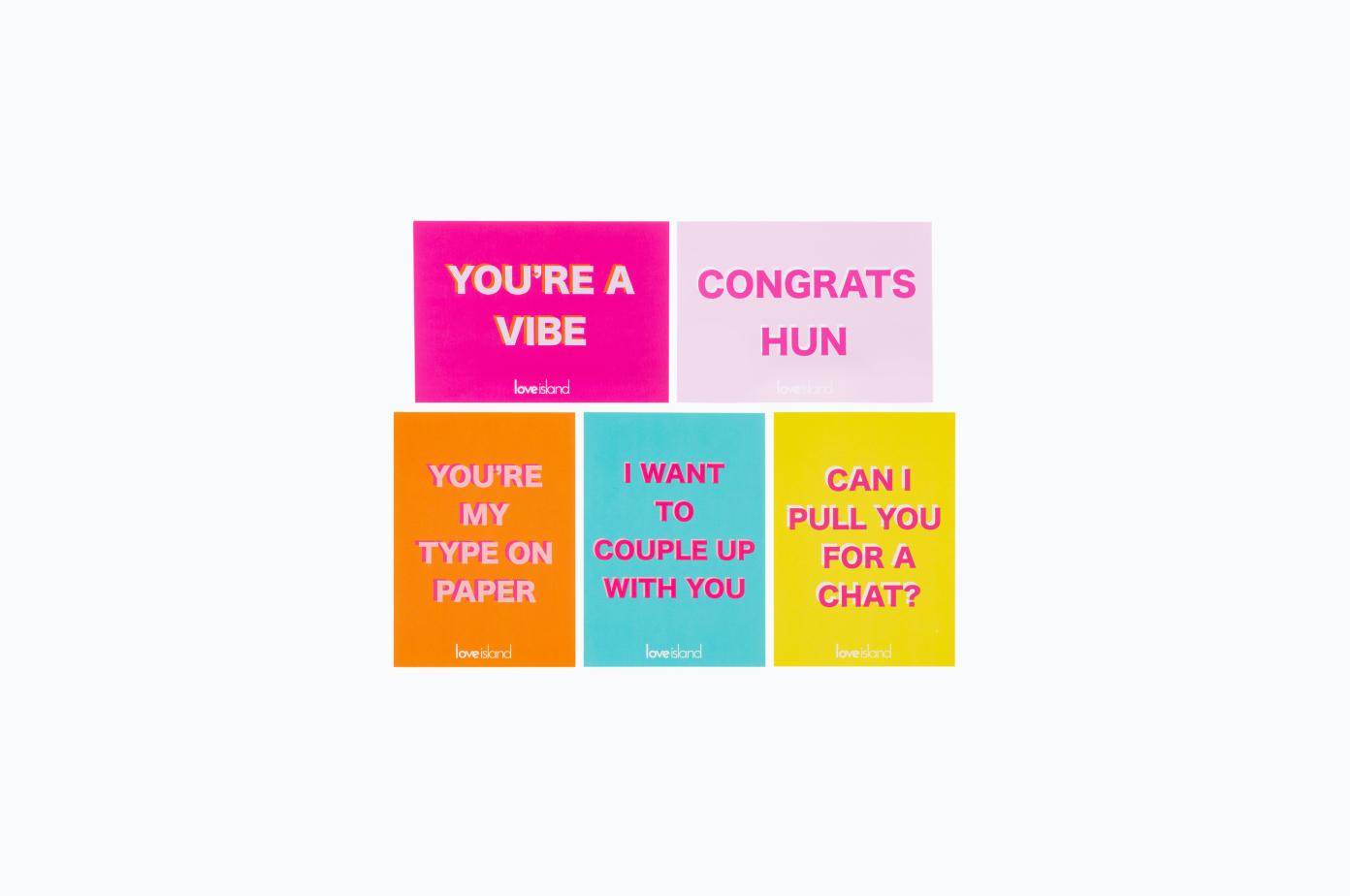 Official Love Island Greeting Cards - Pack of 5