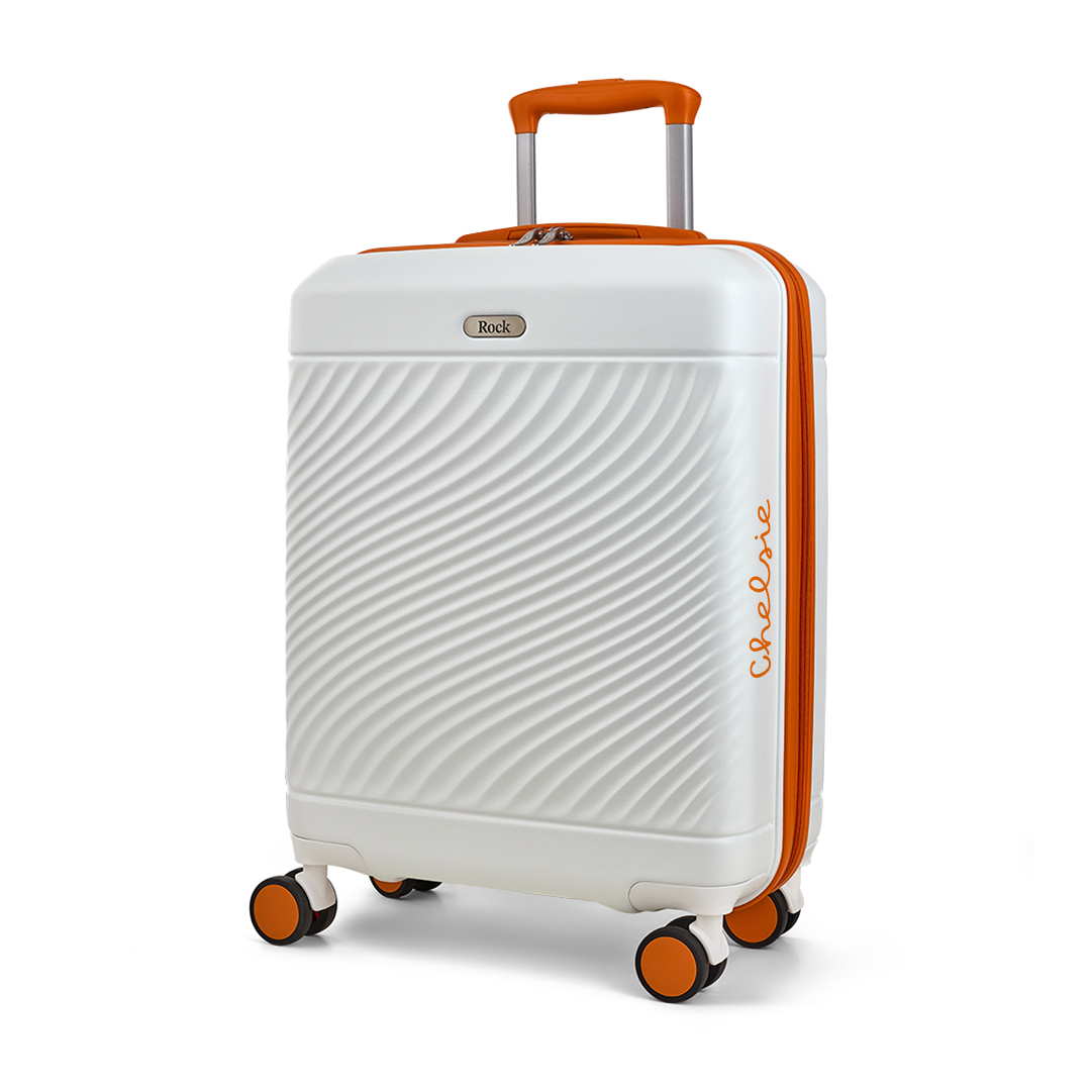 Brand New Official Love Island White & Orange Cabin Suitcase - Personalised