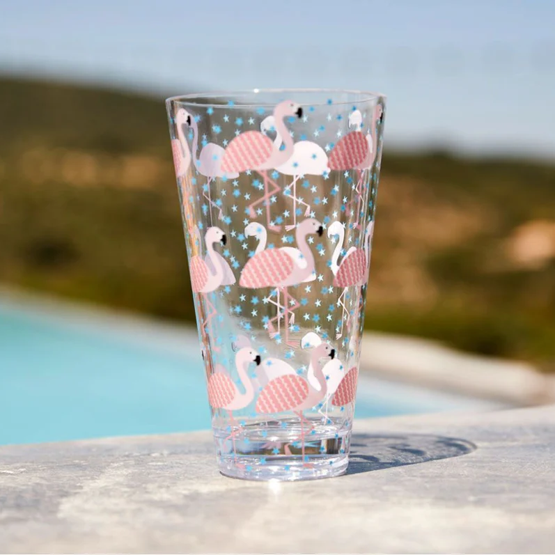 Official Love Island Flamingo Picnic Glasses