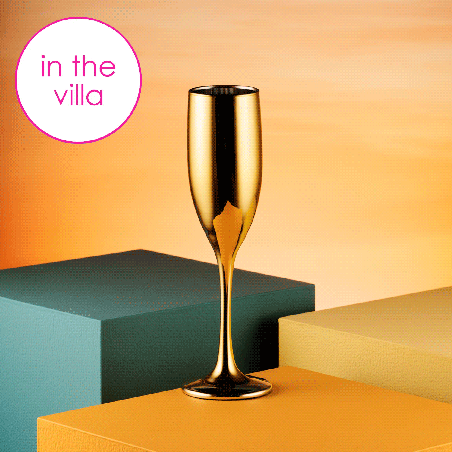 Love Island Gold Champagne Flute - Set of 2