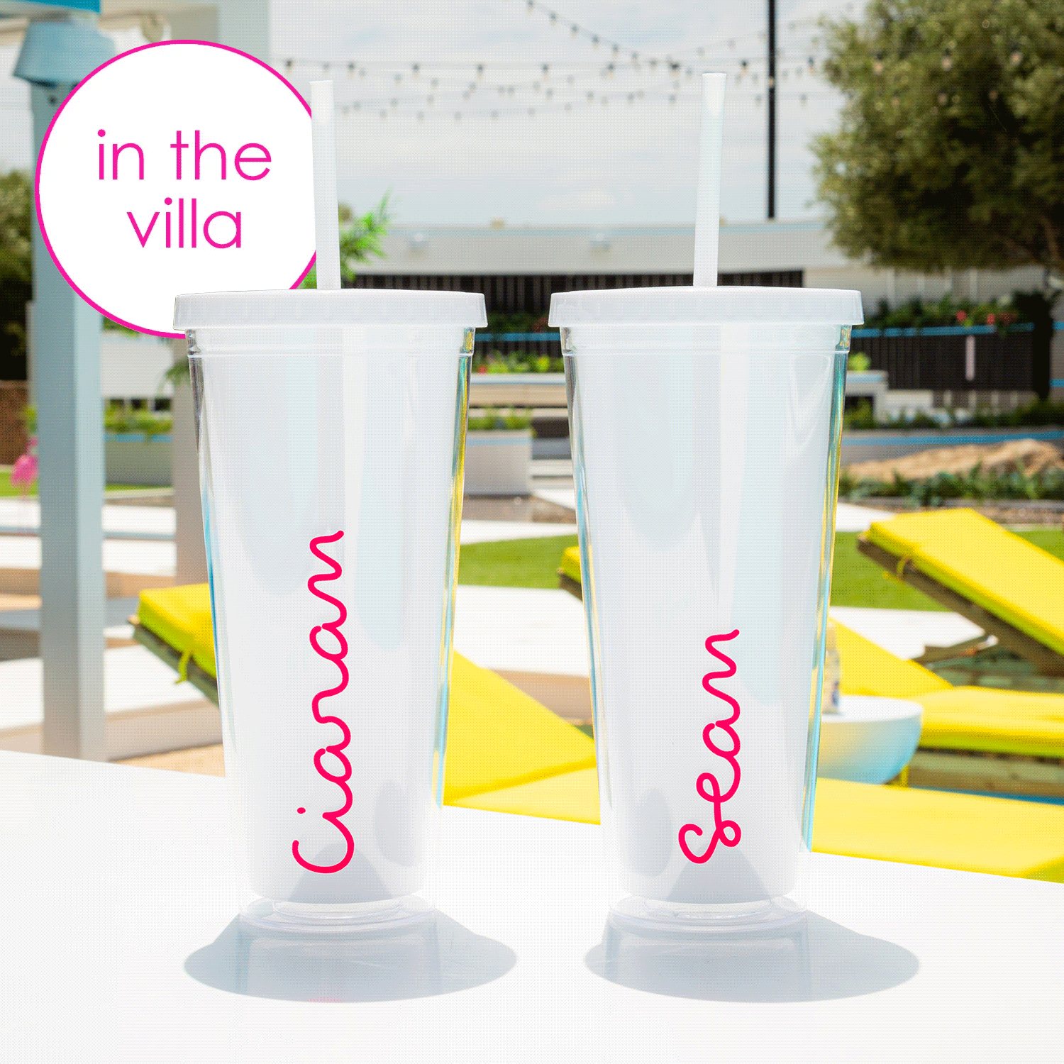 Official Love Island Straw Cup - Personalised
