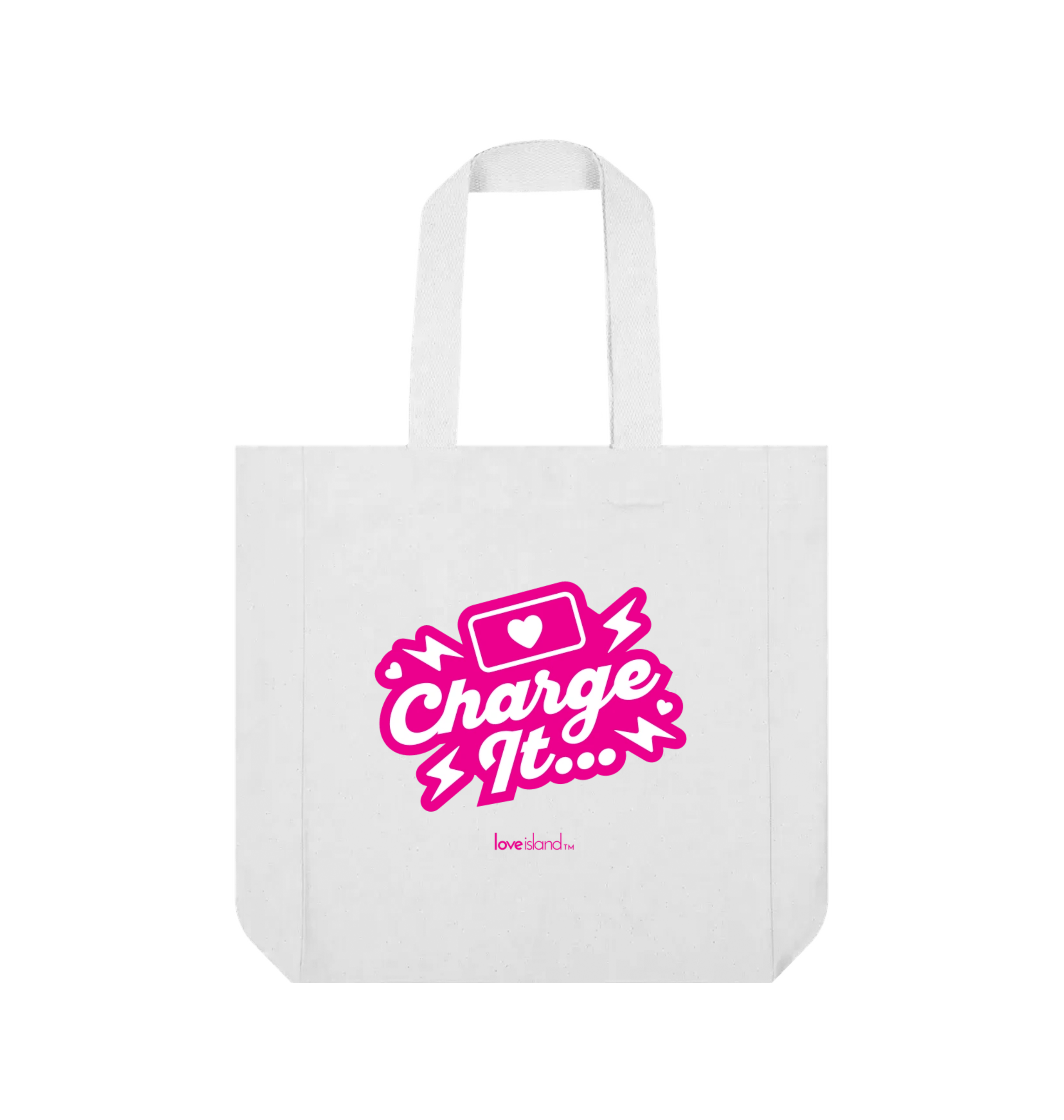 White Handles Heat Transfer Bag Front