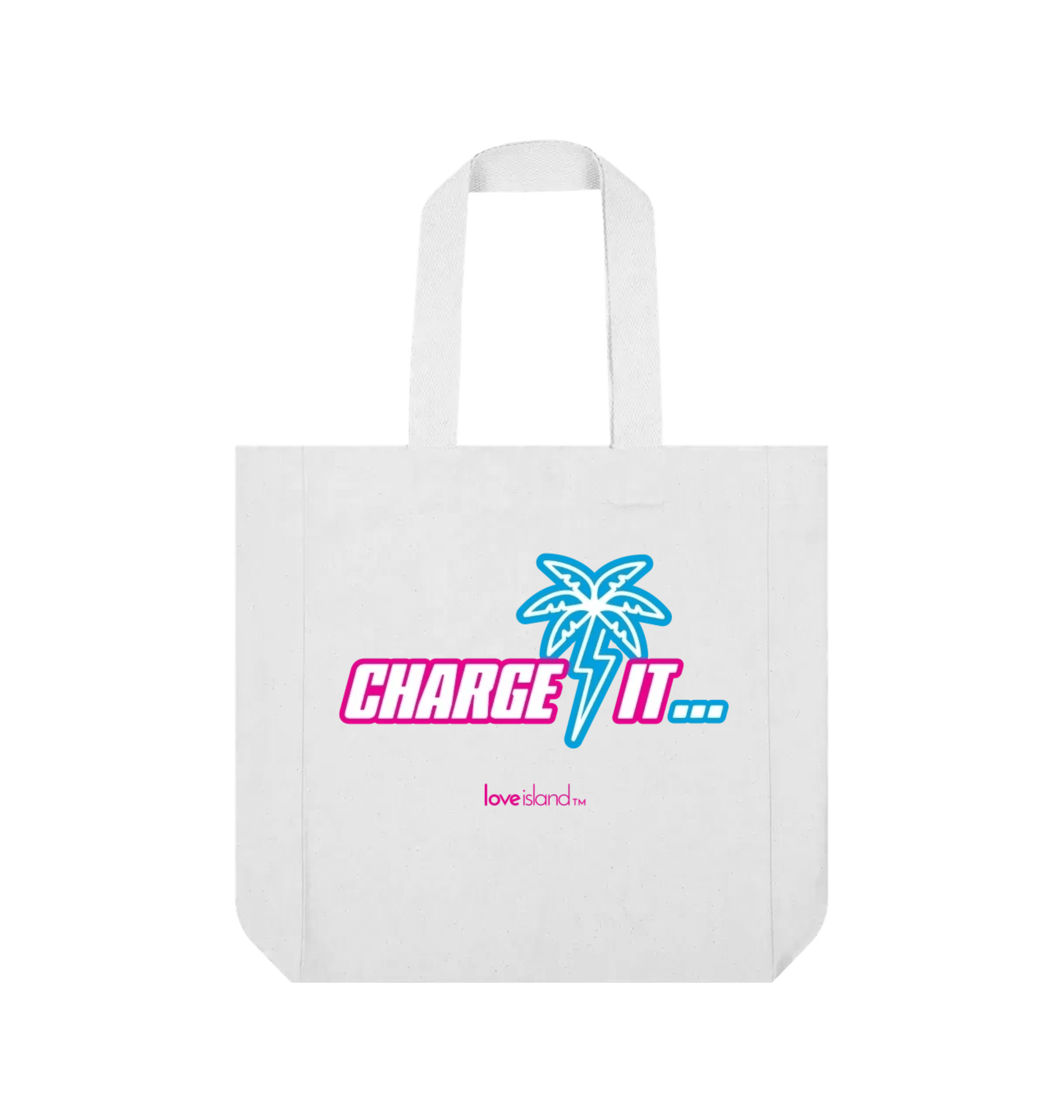 White Handles Heat Transfer Bag Front