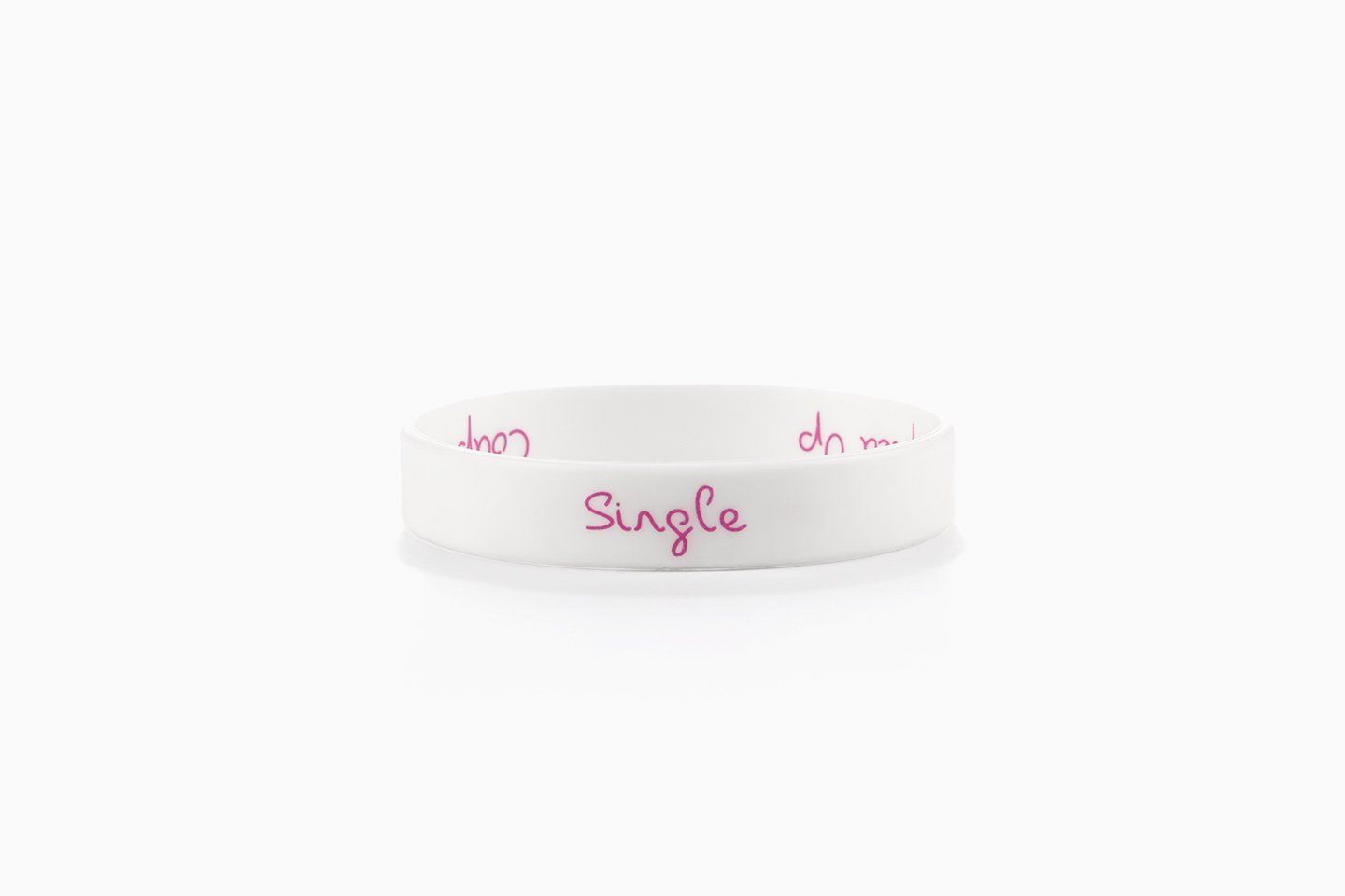 White Official Love Island Reversible Wristband - Coupled Up\/Single